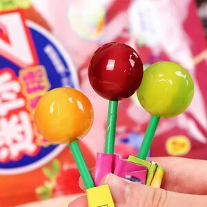 双拼果汁棒棒糖 一根棒棒糖两种口味水果糖果VC儿童糖果零食GH-8