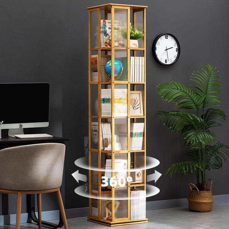 旋转书架落地置物架书柜子家用收纳柜儿童客厅简易实木展示架立架,住宅家具,旋转书架,淘宝优惠券,粉丝福利购,淘宝优惠卷
