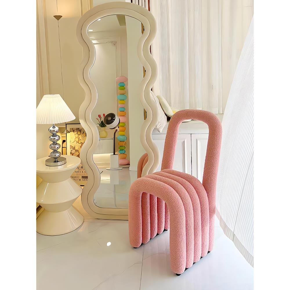 采购产品网红梳妆台化妆椅女孩卧室衣帽间凳子无障碍豪华高端多巴