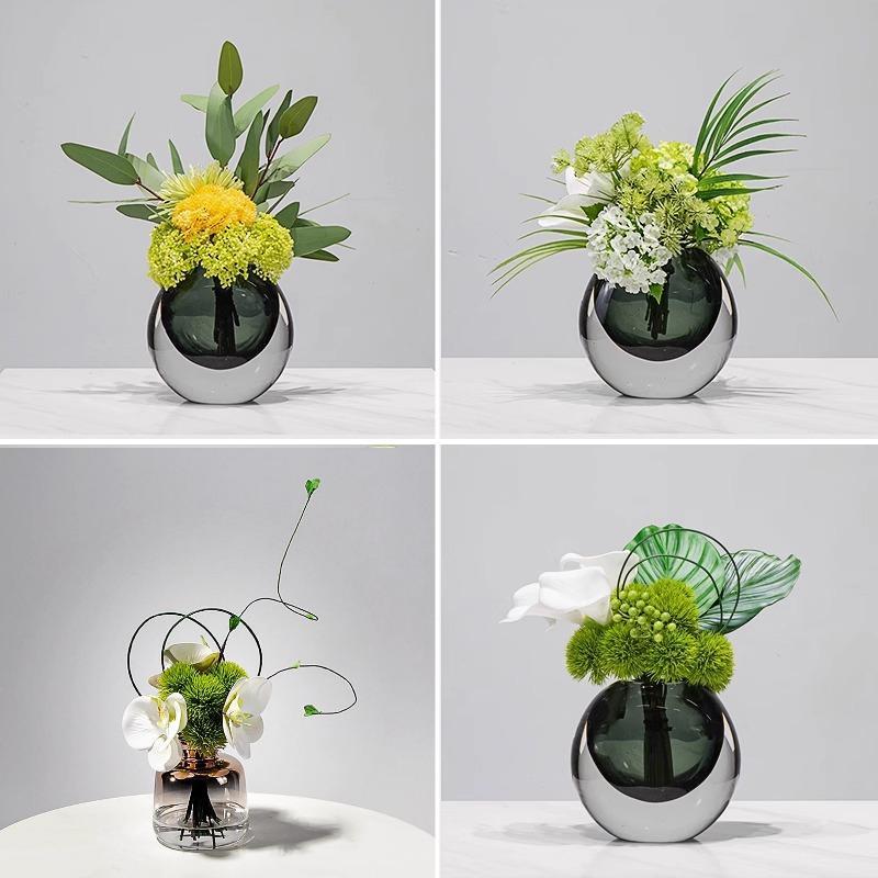 客厅餐桌轻奢彷真花高级感茶几绿植花艺摆件化妆室洗漱台假花摆设