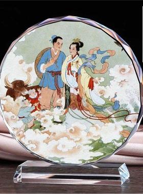 采购产品牛郎织女装饰品，水晶工艺品，中国情人节礼物，古代爱情