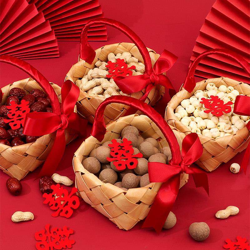 早生贵子结婚房压床摆件收纳干果新房卧室喜庆装饰用品手提小篮子,节庆用品/礼品,婚房装扮用品,淘宝优惠券,粉丝福利购,淘宝优惠卷