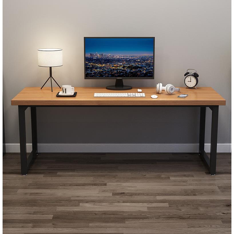 实木电脑桌简约现代书桌家用台式桌简易学习桌木头办公桌电竞工作