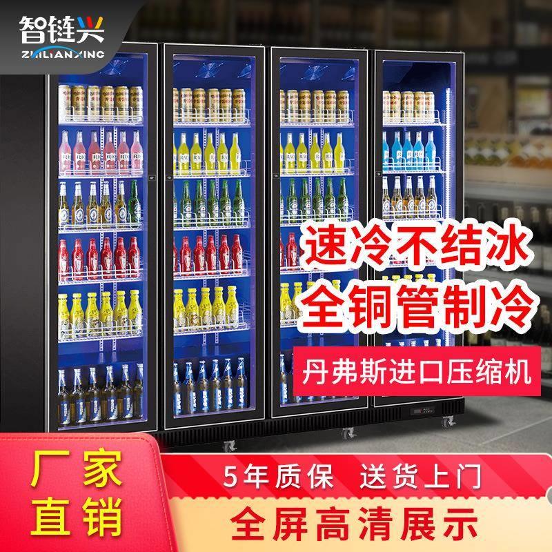 展示柜商业冷藏用饮料柜啤酒柜冰柜便利店定做双门大曲变频酒柜