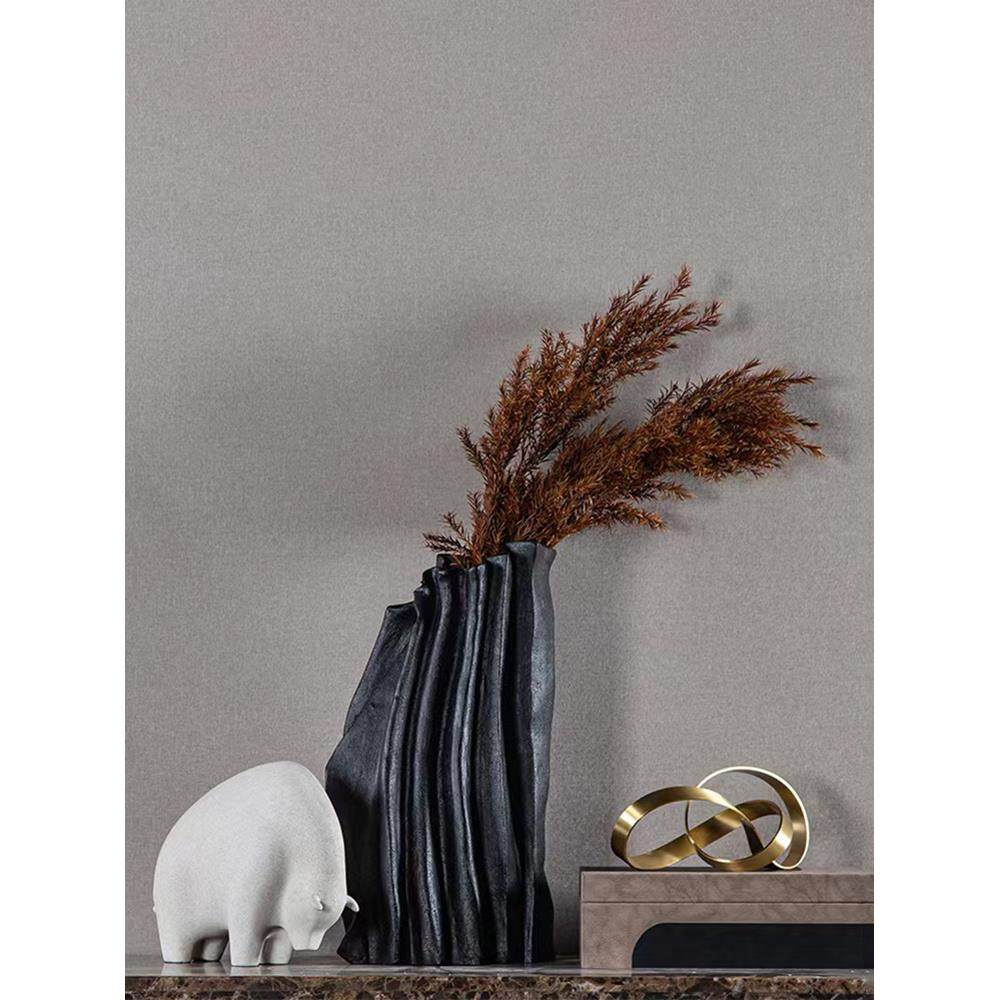 简约抽象山川形干花插花器样板间玄关桌面装饰品黑白生肖牛摆件,家居饰品,桌面摆件,淘宝优惠券,粉丝福利购,淘宝优惠卷