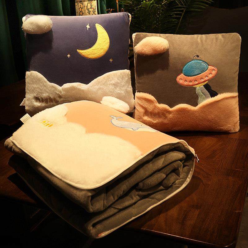 抱枕被子两用新款午睡毯子二合一车内加厚毛毯汽车折叠枕头靠枕女,居家布艺,抱枕被,淘宝优惠券,粉丝福利购,淘宝优惠卷