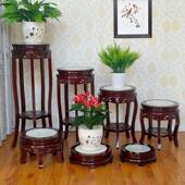 花架实木客厅中式 单个置物落地室内鱼缸放盆景 小架子家用木质矮