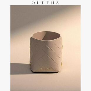 OLETHA轻奢风简约家用客厅茶几桌面遥控杂物整理小收纳盒办公笔筒