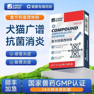狗狗猫咪专用阿莫西林宠物感冒药打喷嚏犬用口炎肠胃猫鼻支消炎药