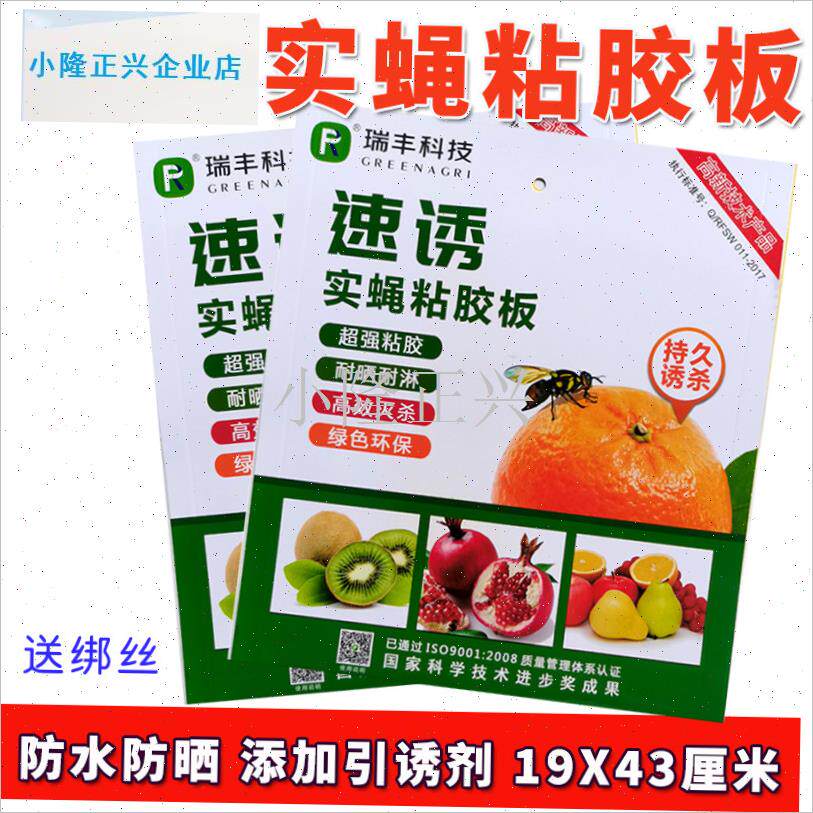 蝇诱粘板实蝇粘胶板o针蜂瓜蝇粘虫板果树苍蝇贴贴果蝇贴神捕速诱-