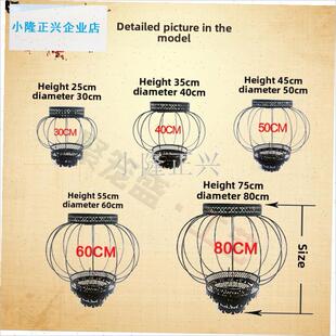 节佛字寺红灯笼新年寺门古董装饰灯禅宗佛寺屋Z顶佛前吊灯-