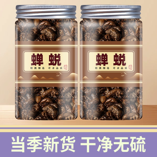 中药材蝉蜕 100g蝉脱 金蝉衣金蝉壳蝉皮蝉壳蝉衣知了皮 知了壳粉
