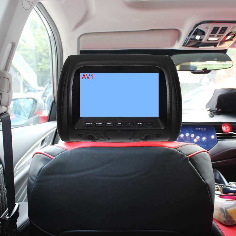 车载头枕显示器7寸  通用汽车显示屏可接导航中控DVD座椅靠枕电
