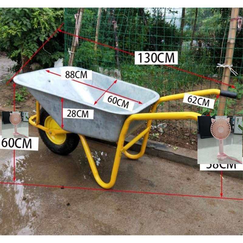 工地拉车单轮推车车耐磨实用户外农场独轮劳动双轮推拉款农垒德株