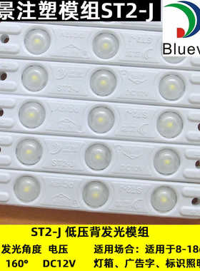 蓝景2835注塑透镜防水广告招牌发光字灯箱高亮LED漫反射模组ST2-J