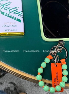 极速KWAN自制mone同款手工串珠钥匙扣车钥匙链小众博主Xonnuk手机
