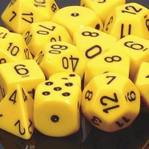 极速Chessex Manufacturing 25y802 Opaque Yellow With Black -