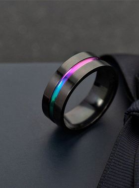 极速titanium steel rings men rose gold simple ring foYr wome