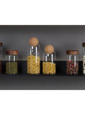 极速样板间厨h房摆件收纳储物罐玻璃罐橱柜摆放装饰样板房软装搭