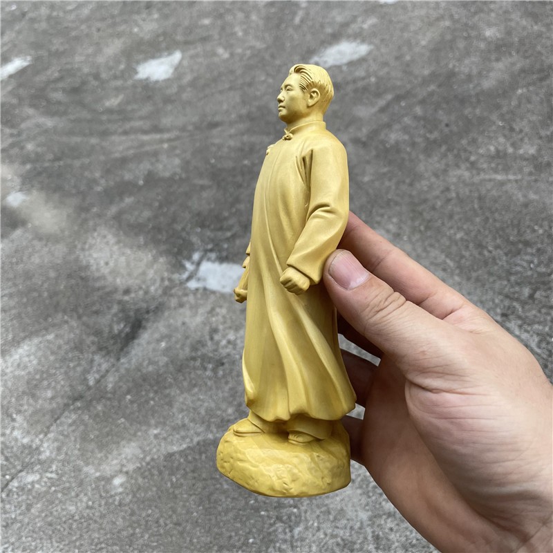 极速黄杨木雕毛主席像摆件摆像全身伟H人雕像毛泽东头像大客厅人