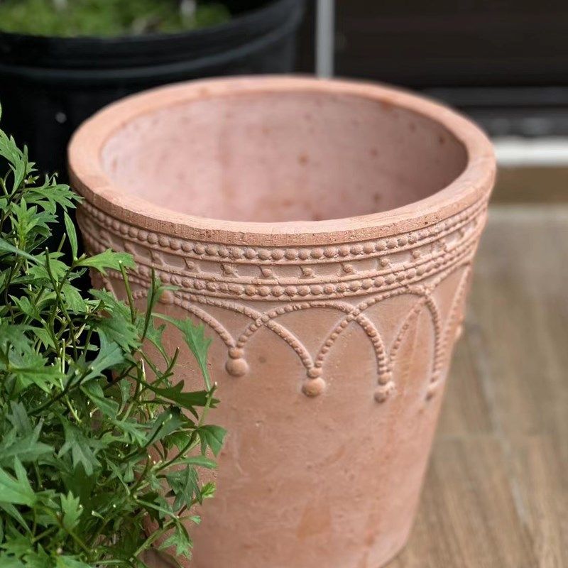 极速新疆西藏包邮植物盆友手工粗陶复古I粗矿钩藤浮雕红陶花盆绿,鲜花速递/花卉仿真/绿植园艺,花盆,淘宝优惠券,粉丝福利购,淘宝优惠卷