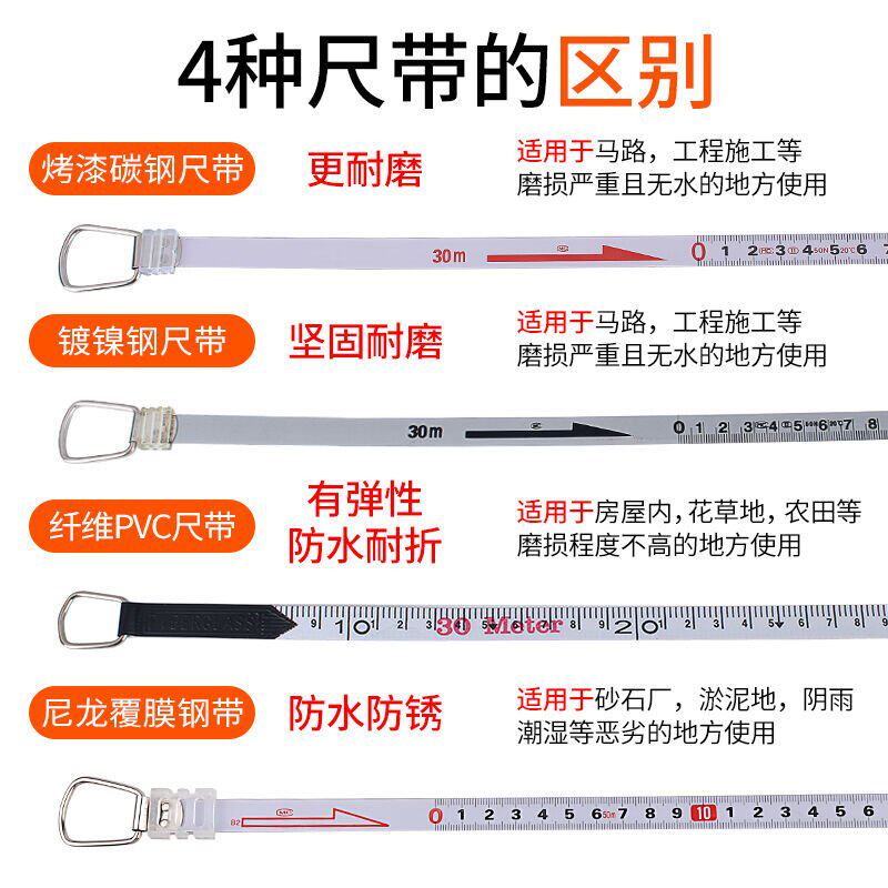 新品Ruiqi large tape measure 50 Bm 30m measuring tape steel