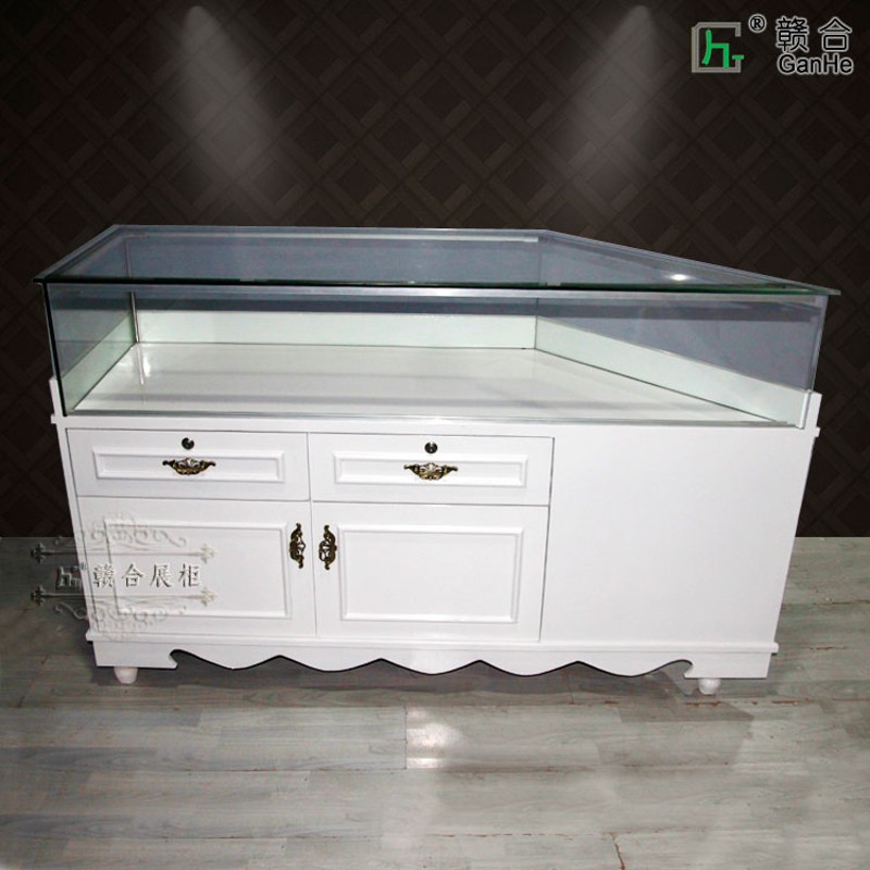 极速新款烤漆展示柜 转角柜台  玻璃G饰品展示柜首饰精品展柜欧式