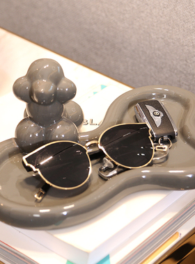 极速奶白气球狗托盘摆件玄关鞋y柜钥匙盘家用茶几梳妆台置物收纳