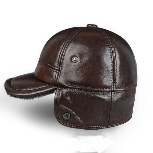 极速High Quality Genuine Leather Hats WiKnter First Layer Co