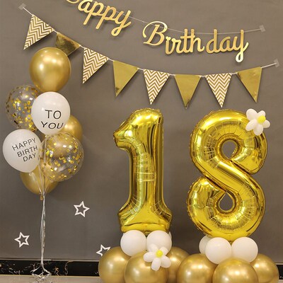 新品Birthday numbero balloon party decoration room letter se