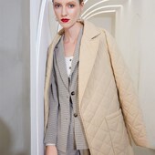winter straight coat with pattern 极速Simpldee rhombus Long