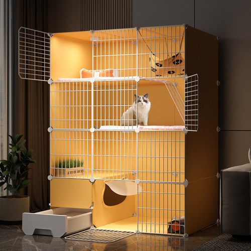 极速猫笼子家用室内猫别墅带厕所一体超大自由P空间猫屋舍猫窝猫