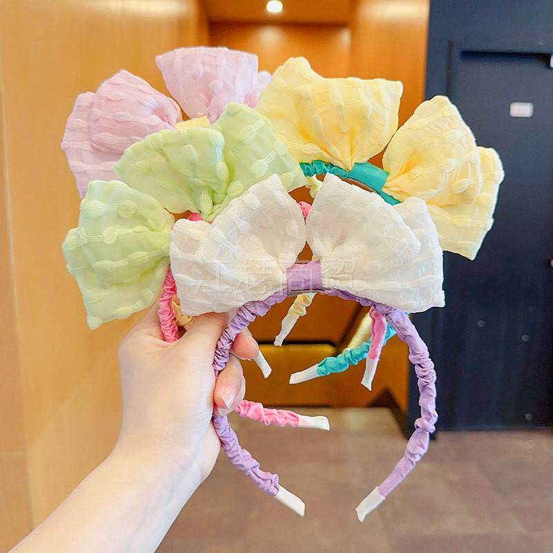 极速儿童立体g蝴蝶结发箍韩版布艺不伤发防滑压发发夹头饰女童发