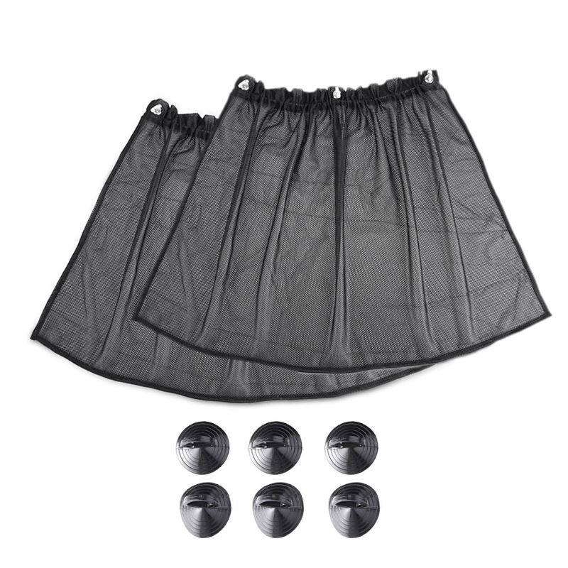 极速2Pcs Car Curtain Sride Window Car Sun Shade Curtain Wind