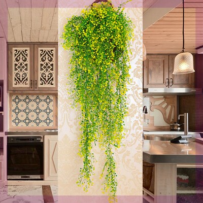 极速Artificial Plants Artiwficial Fake Silk Flower Vine Hang