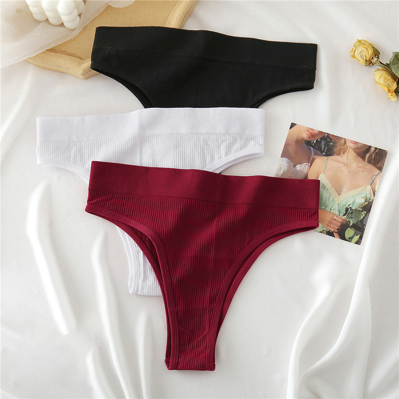 新品S-XL Seamless Women's Panties 9 SoliPd Color High Wa
