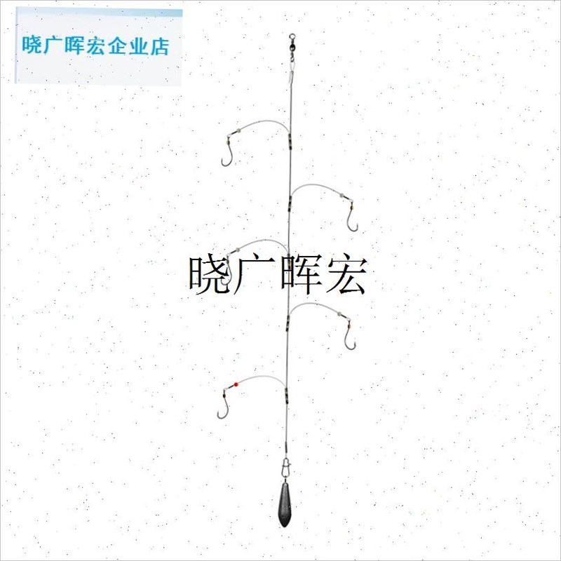l 钓组丸世钢丝线组防缠绕路亚翘嘴鲈鱼N海杆海竿海钓新型串钩