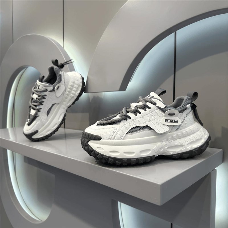 轮胎复古老爹鞋小众春季新款厚底增高网面透气运动休闲鞋潮流男鞋