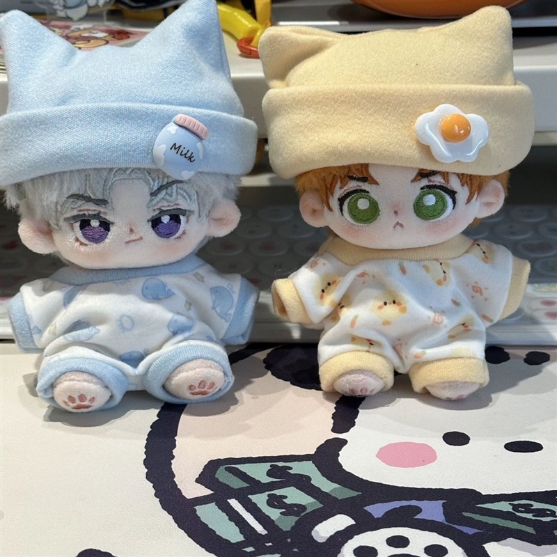 10cm20cm棉花娃娃娃衣睡意萌萌系列套装正常体海星体换装