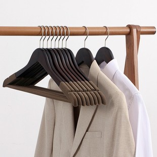 北欧简约荷木实木衣架家用挂衣木质防滑防变形加厚无痕卧室衣帽间