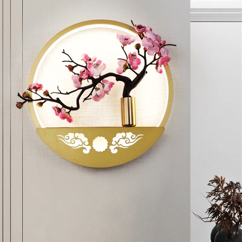 卧室床头壁灯圆形智能楼梯感应灯leFd灯人体感应玄关过道灯声光控