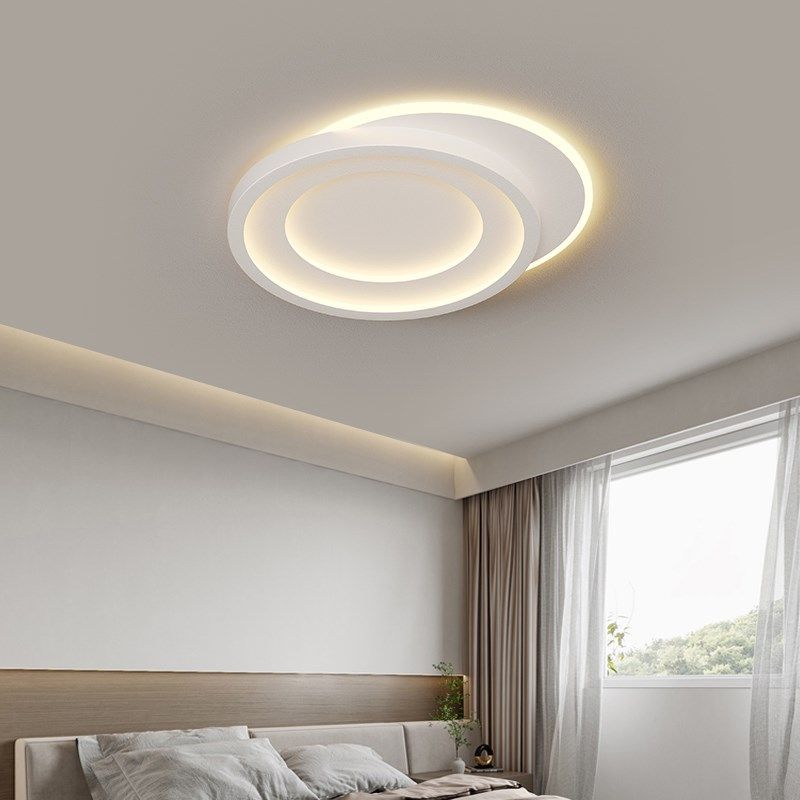 卧室吸顶灯北欧现代简约主卧餐厅灯温馨家用新款奶油风书房客厅灯