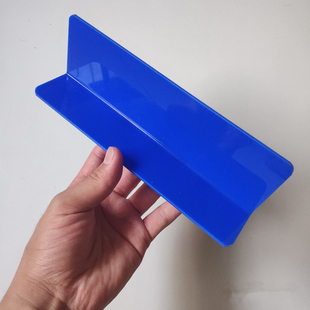 挡雨硬板亚克力装饰板置物架L型挡板透明展柜隔板挡W条白色塑料板