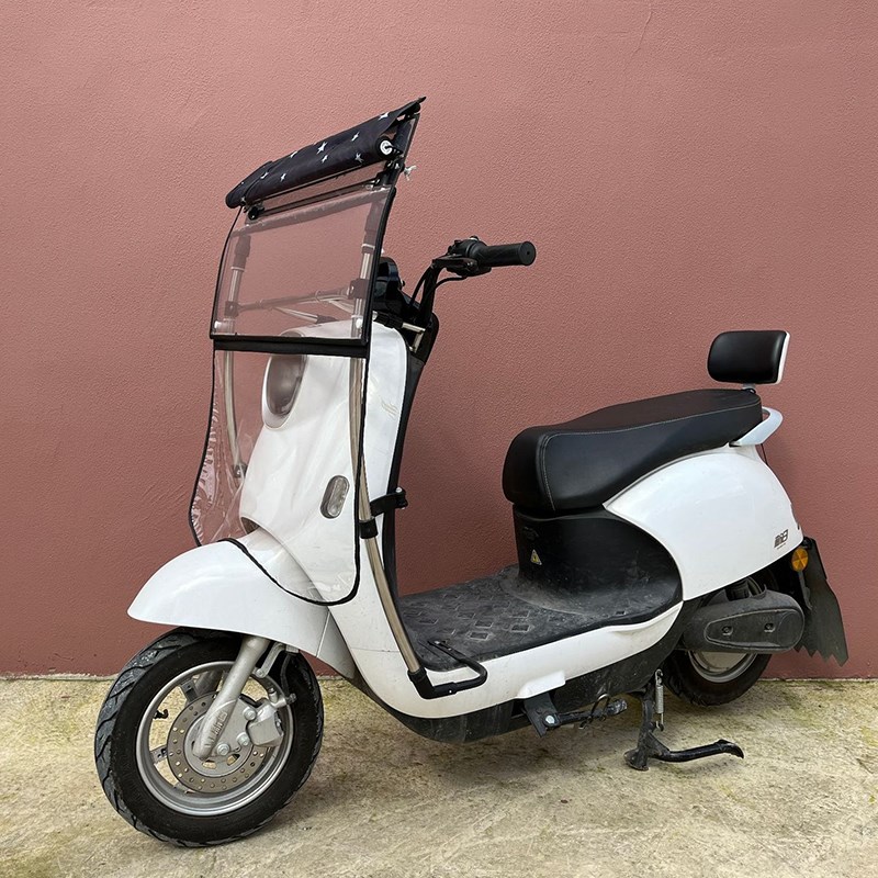 电动电瓶车雨棚新款可折叠收缩挡风板加宽雨棚遮阳伞防晒防风防雨