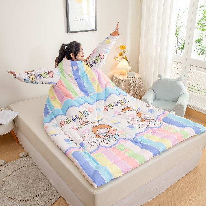 懒人被子可穿带袖子春秋被学生宿舍玩手机空调被S棉被多功能抱枕,居家布艺,抱枕被,淘宝优惠券,粉丝福利购,淘宝优惠卷