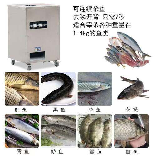 商用草鱼杀开鱼机上口大MAGA-102青鱼除鳞开开肚杀杀鱼机背大头鱼