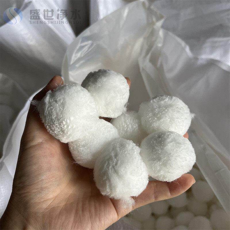 水族过滤棉过滤神球化度ss-xwq棉 密棉改性纤维生球滤料河南盛世