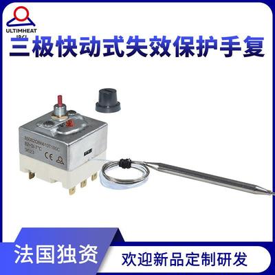 毅力限温器三极30A液胀式手动复位温控器带探头低温保护85