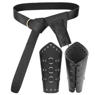 万圣节服装配件护腕腰带套装中世纪骑士腰带维京剑鞘复古cos道具