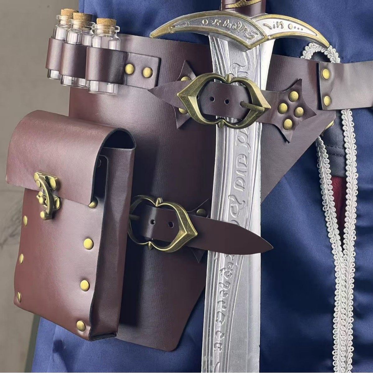中世纪炼金瓶腰包多功能腰带维京复古万圣节cosplay装扮道具